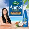Dabur Anmol Gold Pure Coconut Oil 550ml | Natural Multipurpose Oil for Cooking, Hair & Skin Care | Handpicked Sundried Coconuts