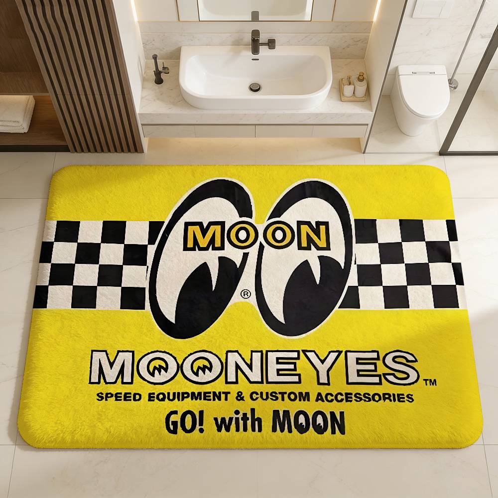 JDM-MOON-EYES Fashion Floor Mat INS Style Soft Bedroom Floor House Laundry Room Mat Anti-skid Household Carpets