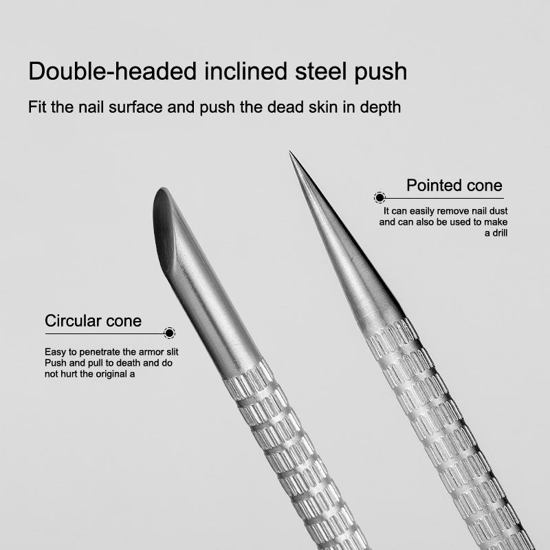 Double-Ended Stainless Steel Cuticle Pusher Nail Art Polish Gel Remover Manicure Sticks Tool For Nail Art Manicure Tools