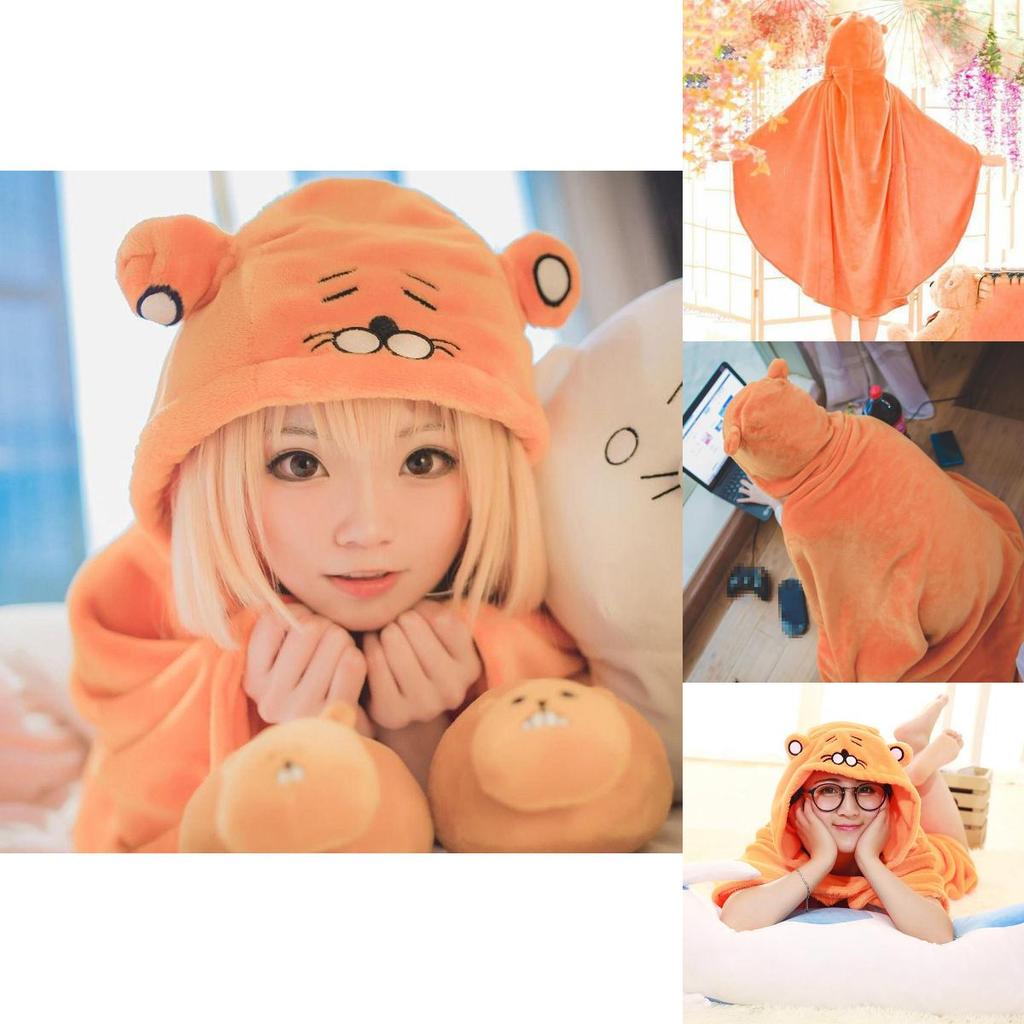 Cozy Himouto! Umaru-chan Otaku Cosplay Costume Flannel Blanket Hoodie Cape