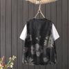 Ladies Spring and Summer Short Printed Denim Vest Loose Sleeveless Thin Jacket