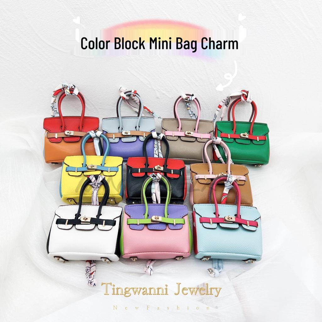 Chic Mini Bag Charm: Earphone Pouch, Coin Purse & Car Keychain for Women