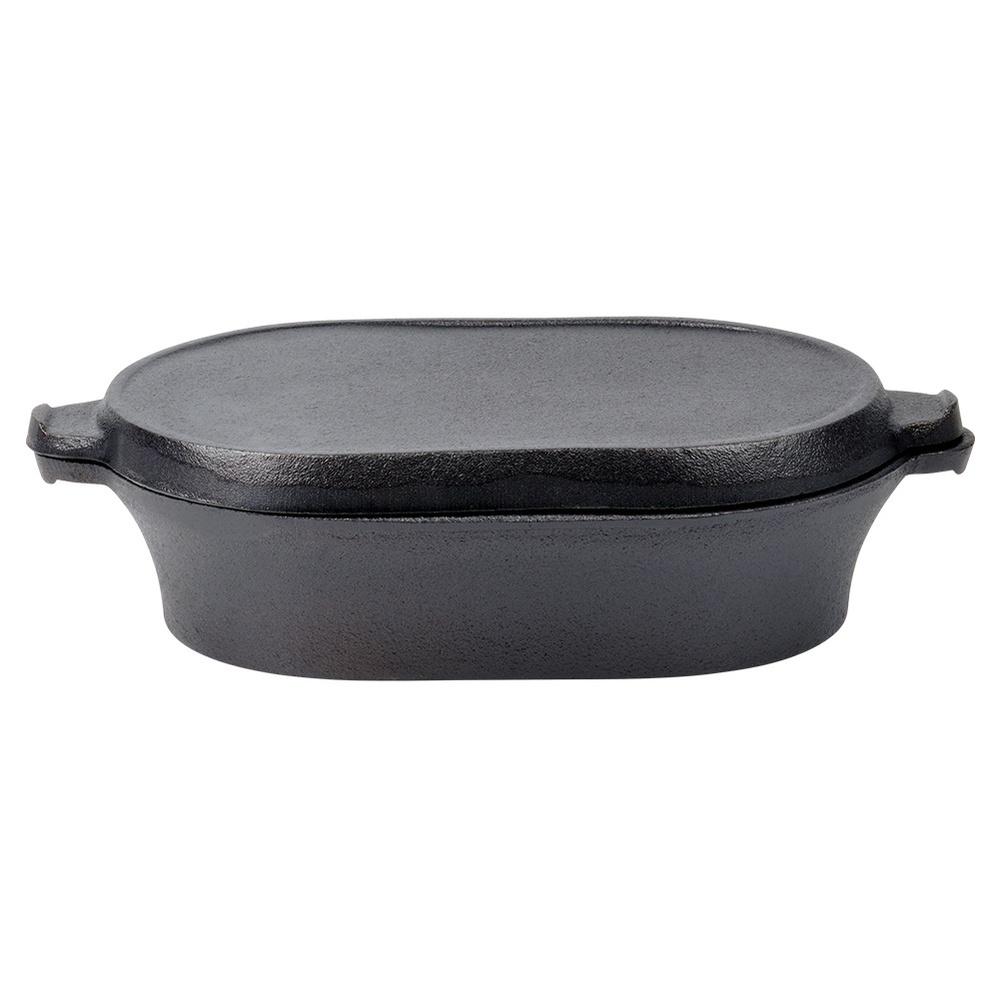 Cast Iron Roaster with Lid 2in1 CAST LINE 28x16 Cm, 1.2 L