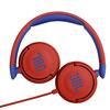 JBL JR310 Kids' Headphones with Volume Control, Customizable Stickers, and Remote Control, Red/Blue, 2021 Model JBLJR310RED