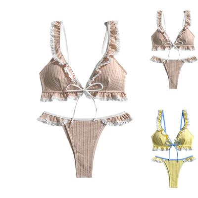 Women's Color Two-piece Bikini Swimsuit/sports Swimwear