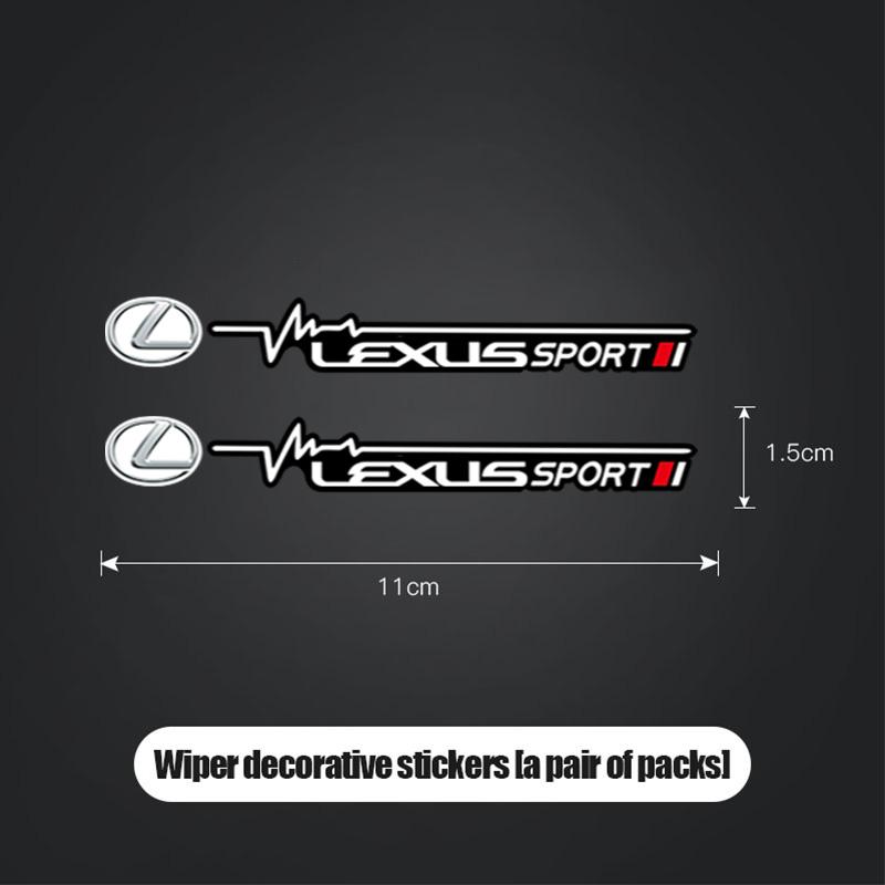 2 Stück Auto Scheibenwischer Aufkleber Auto Karosserie Fenster Aufkleber Zubehör für Lexus F-SPORT ES RX NX LS UX LM LX GX LC RZ IS CT GS RC HS SC TX