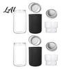 Organic Sprout Grower Sprouting Jar Kit Wide Mouth Glass with Lid Blackout