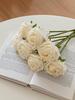Rose Artificial Flower Arrangement for Living Room Dining Table - Preserved Dried Bouquet Vase Decoration