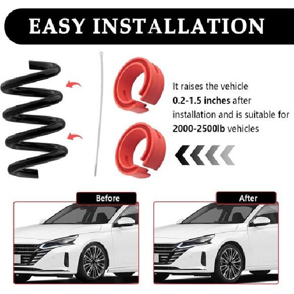 2PCS Front-Rear Coil Spring Spacer for 1.45''-1.65'' Spring Spacing, Heavy-Duty