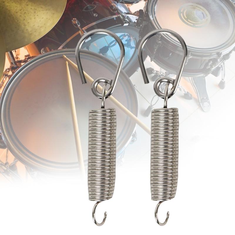 2Pcs Drum Pedal Springs Tensioner Steel Drum Foot Pedal Spring Replacement Drum Extension Spring Easy To Install