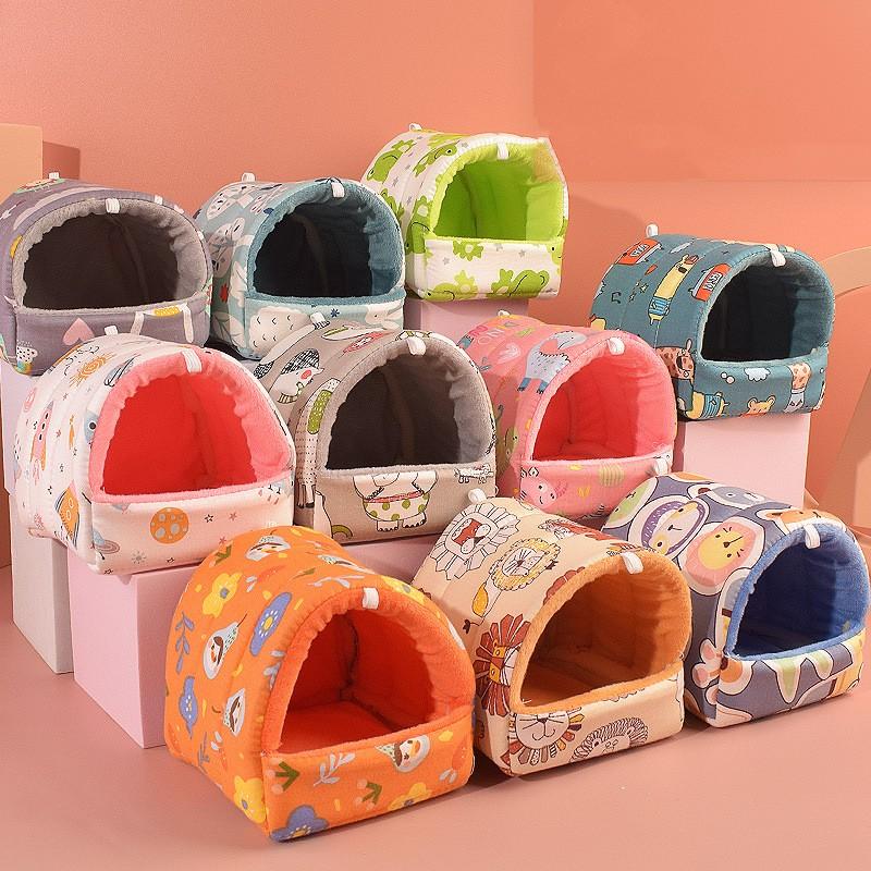 Guinea Pig Nest Mini Cage Small Animal Sleeping Bed Hamster House Rabbit Sleep Nests Mice And Chinchilla Cute Hamster Cages