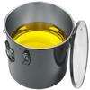 Fryer Grease Bucket, 10 Gal Oil Disposal Caddy Stainless Steel Fryer Oil Bucket Rust-Proof Coating, Oil Transport Container with Lid, Lock Clips,