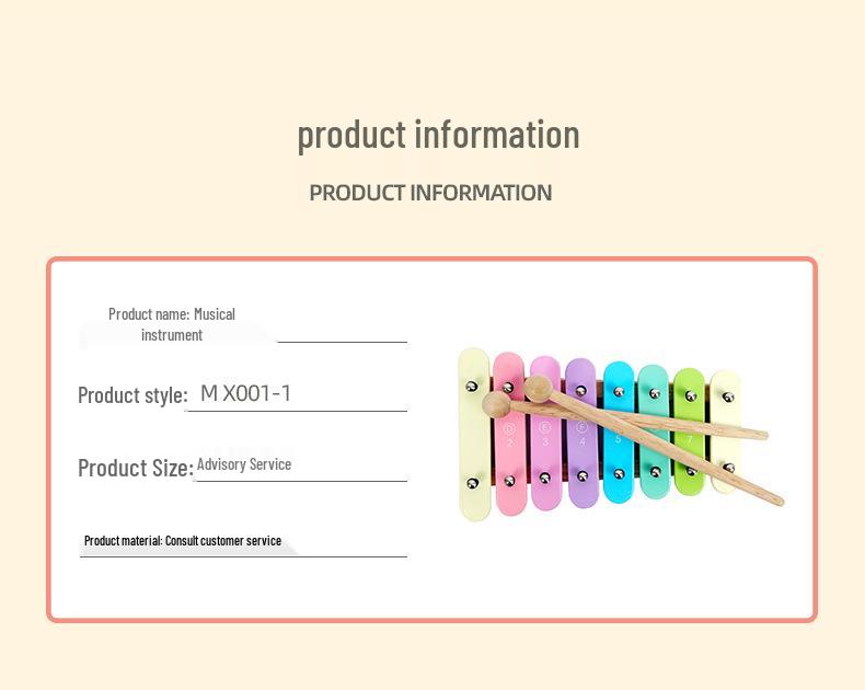 Wooden Hand-Knock Baby Xylophone: Kindergarten Orff Percussion & Sensory Integration Aid