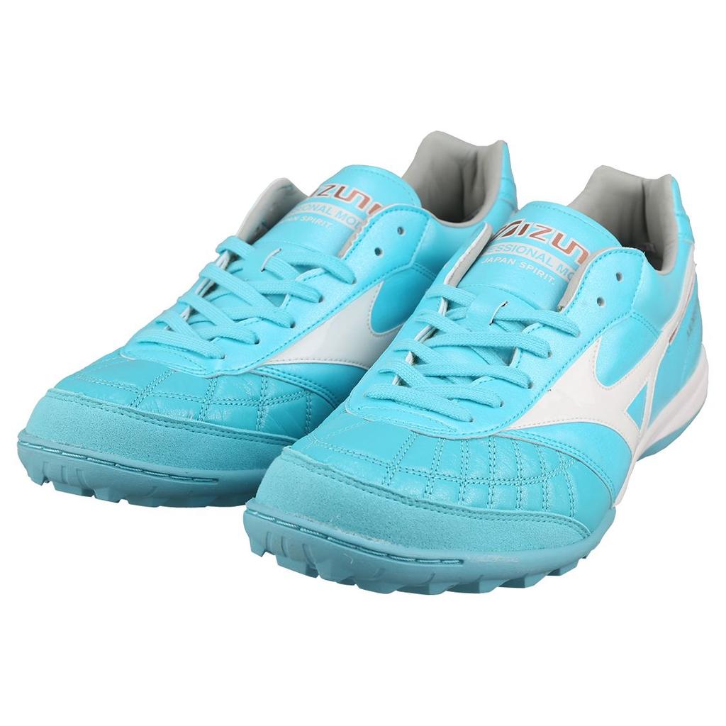 Mizuno Morelia M8 High-End TF (Gummistollen) Känguruleder Stoßdämpfend Rutschfest Langlebig Fußballschuhe Herren Fußballschuhe Grau Weiß Q1GB230025