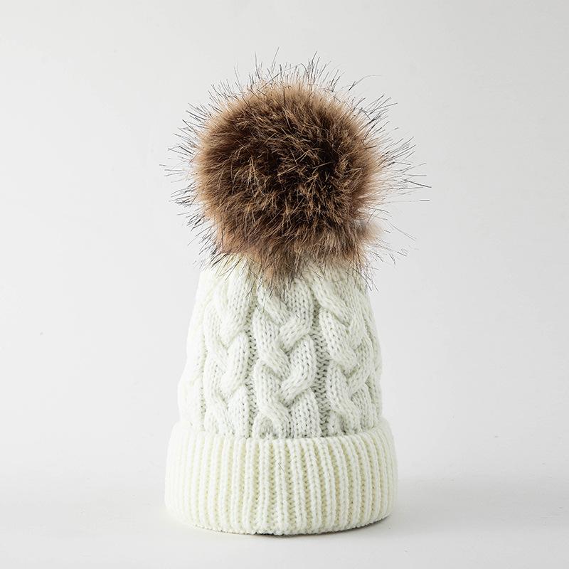 Autumn and Winter Thickened Pullover Hats Knitted Kids Unisex Hats