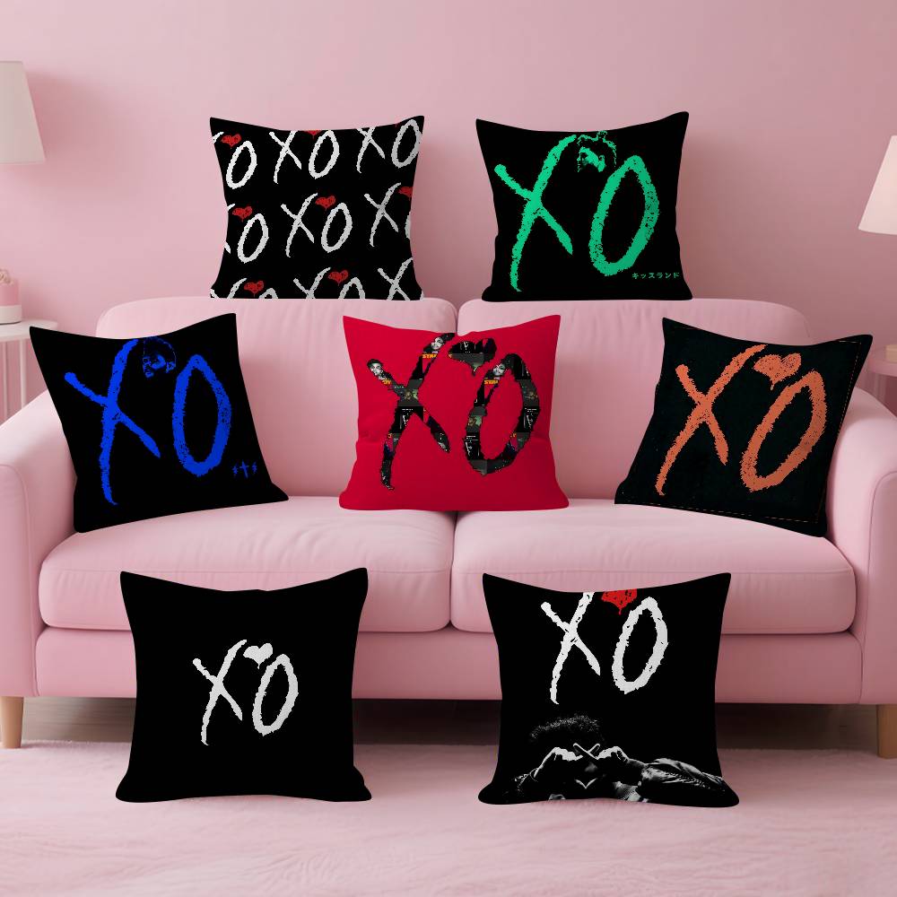 Rapper The Wweeknd X O album Pillow Covers Cartoon Sofa Decorative Home Doublesided Printing Short Plush Cute Cushion Cover