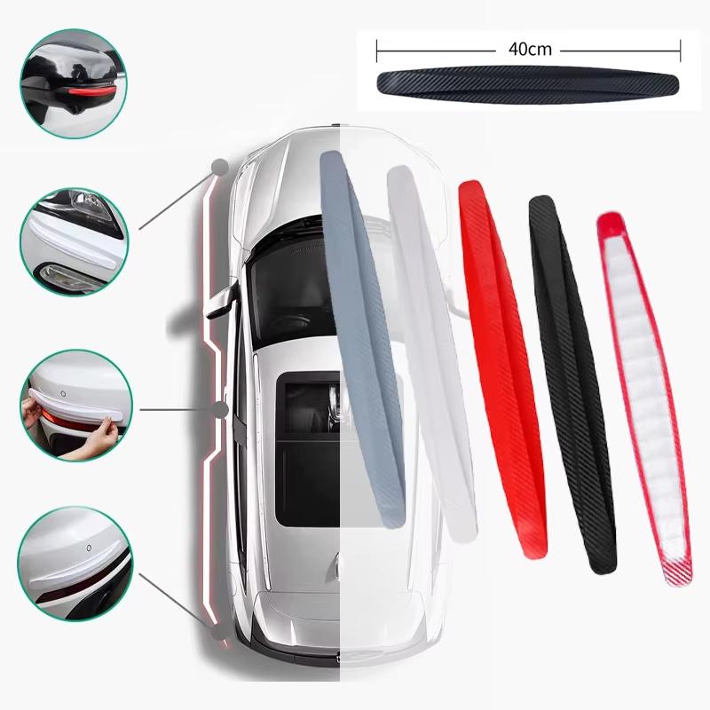 2/4pcs Car Bumper Protector Strip Guard Corner Protection Strips Scratch Protector Crash Blade Anti-collision Auto Accessories