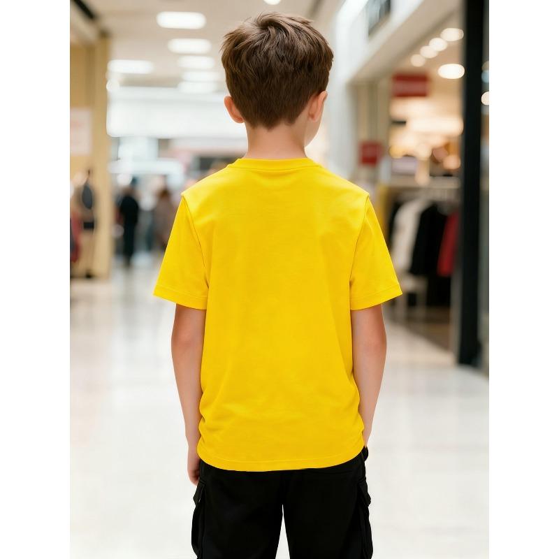 Boys Crewneck Short Sleeve Tee, Full Singing Monster Game Character Print
