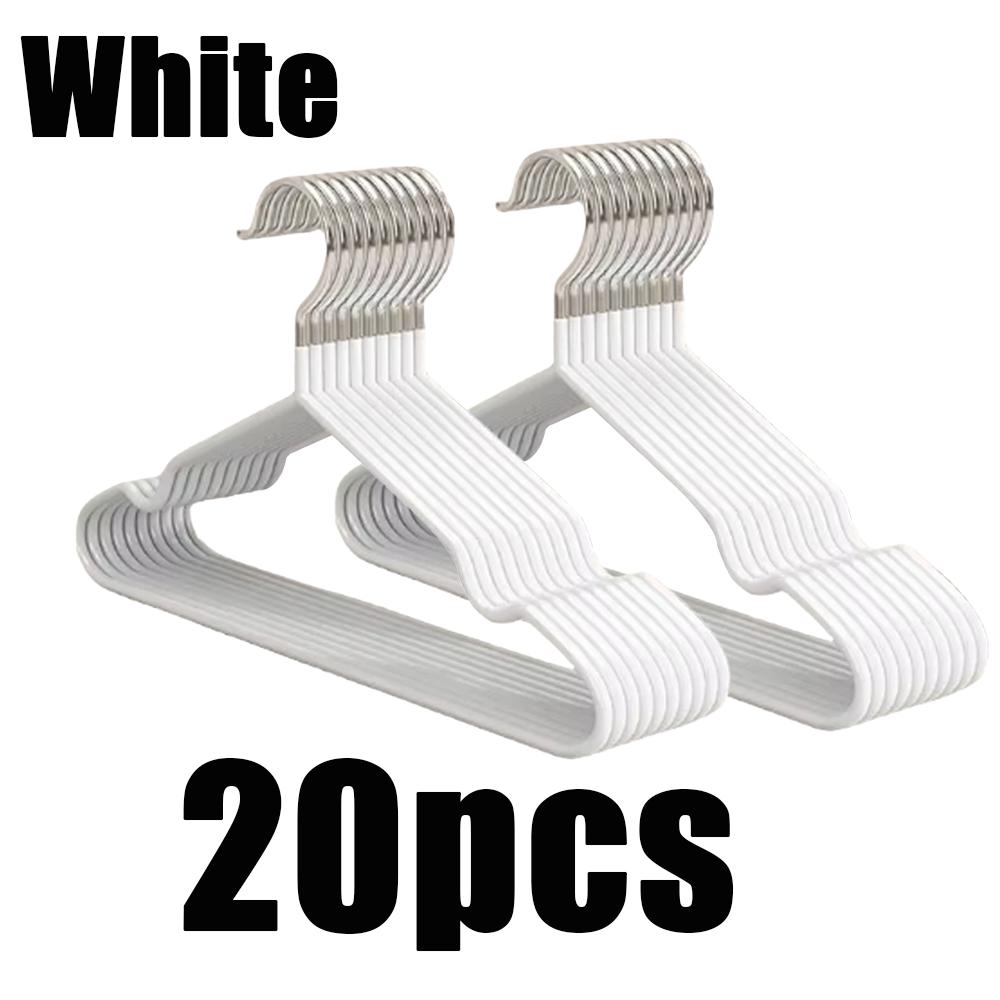 10/20pcs Iron Clothes Hanger Non-slip Coated Metal Suit Hangers Metal Shirt Jacket Hanger with Round Notches for Dress Hangers