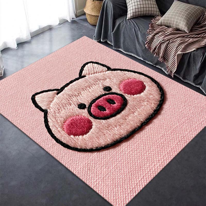 2025 New Cute pink pig Carpet Rug for Living Room Bedroom Home Sofa Decoration,Kids play Non-slip Floor Mat