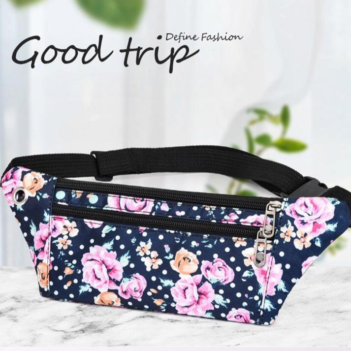 Waterproof Printed Waist Bag Women Multifunctional Wear-resistant Sports Running Close Fitting Mobile Phone Bag Mother's Cashier Bag
