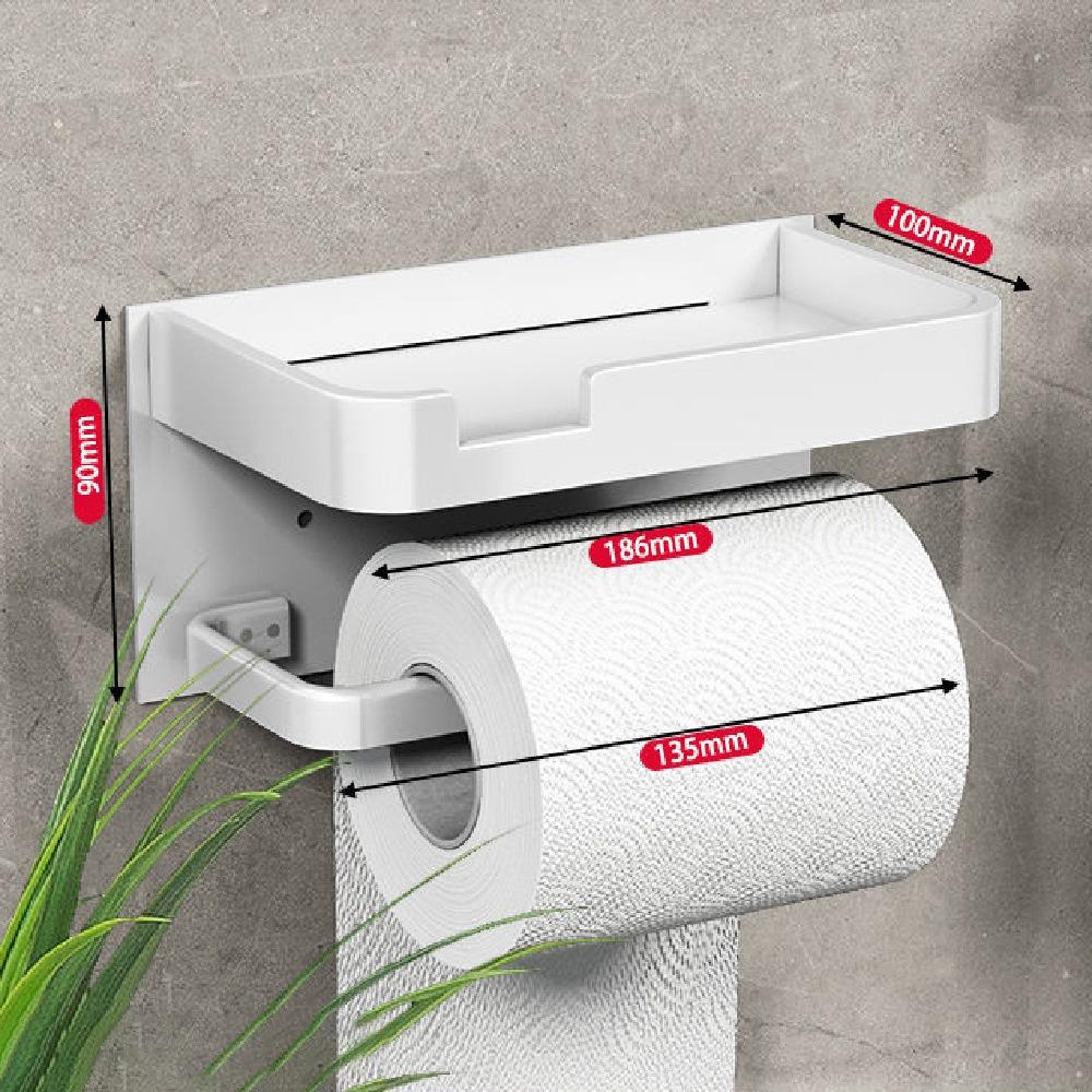 Wall-Mounted Roll Paper Storage Rack Aluminum Toilet Paper Container Paper Towel Holder  Restaurant