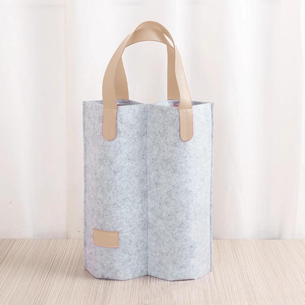 1PC Wine Bag Felt Single/double Bottle Insulated Tote Bottle Wine Carrier Bag Padded Wine Cooler Christmas Gift For Wine Lovers