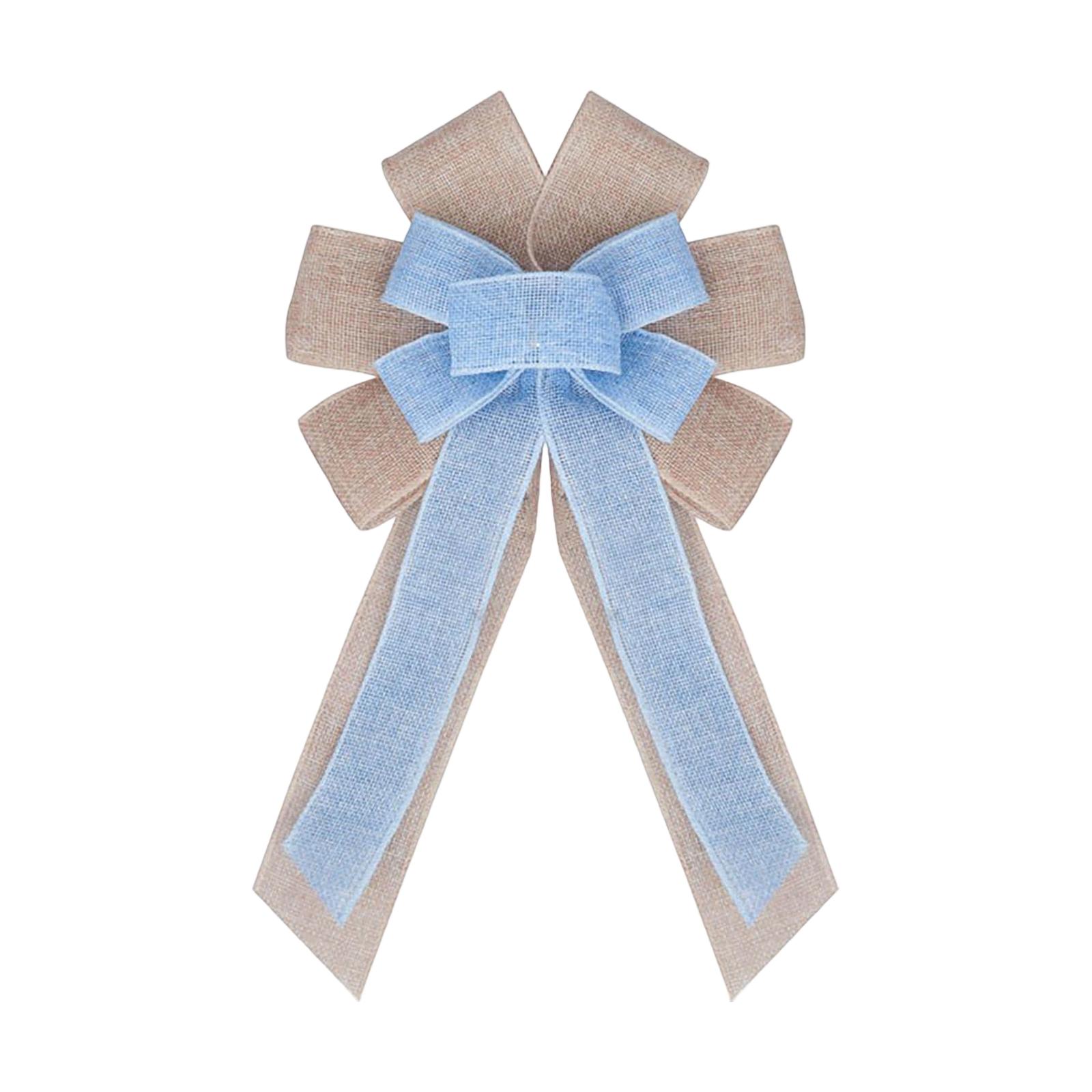 

Imitation Linen Christmas Bow Easter Decoration Christmas Tree Decoration Bow Hanging Decoration One Size синий
