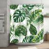 Boho Plant Shower Curtains Green Leaf Tropical Shower Curtain For Bathroom Set Palm Botanical Bohemia Bath Screen Bathroom Decor