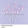 Disposable Paper Straw Bow for Children's Birthday Cupcake Decoration