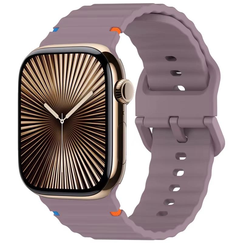 Renkli Noktalı Apple iWatch 11 Ultra Dalga Silikon Kayış