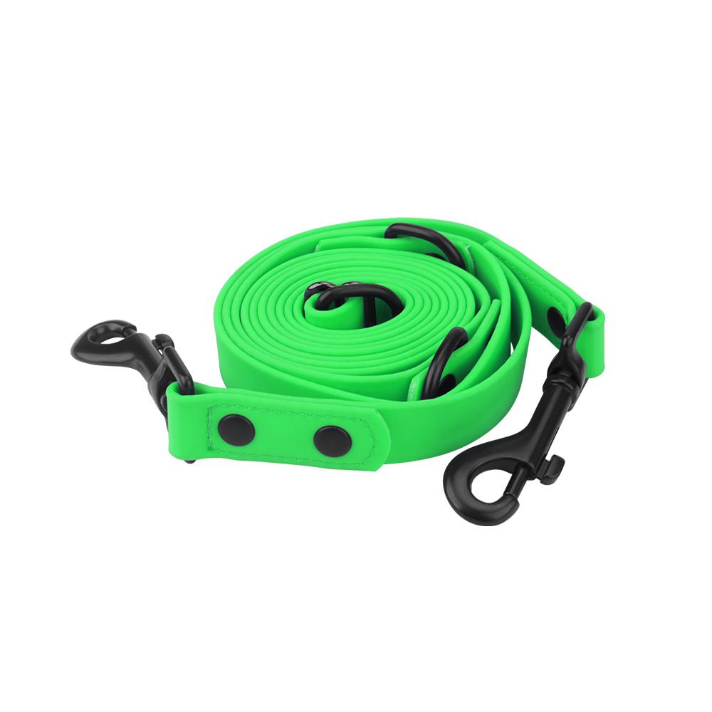 Two Heads Pet Leash Outdoor Walk Training 2 Head Traction Rope PVC Dog Leashes Multi-function Waist Belt Shoulder Strap