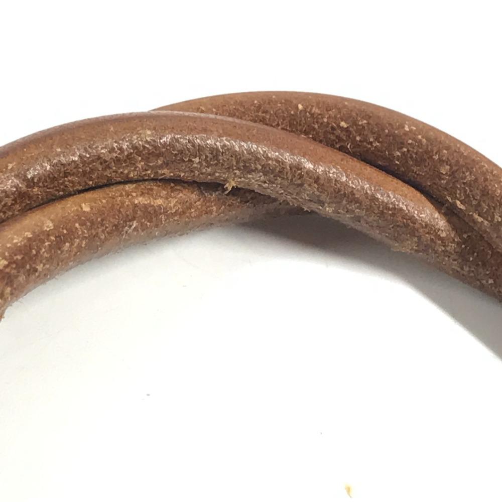 Hermes Tornado Breath Accessory Jewelry Bracelet Leather Brown/SilverHardware