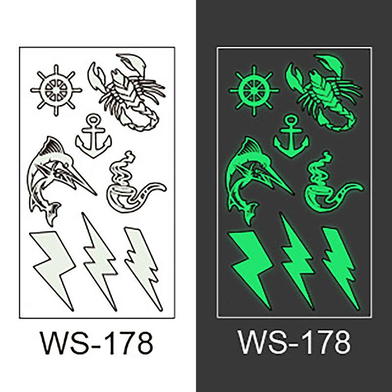 Luminous tattoo stickers for electronic music festivals, suitable for men and women at bars, nightclubs, parties, and music festivals