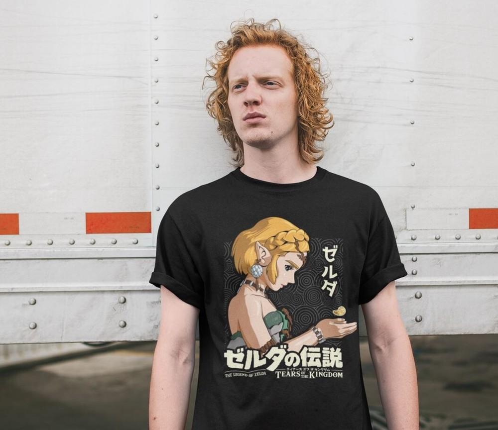 The Legend of Zelda T-shirt Link To The Past Funny Anime Black Shirt All Size