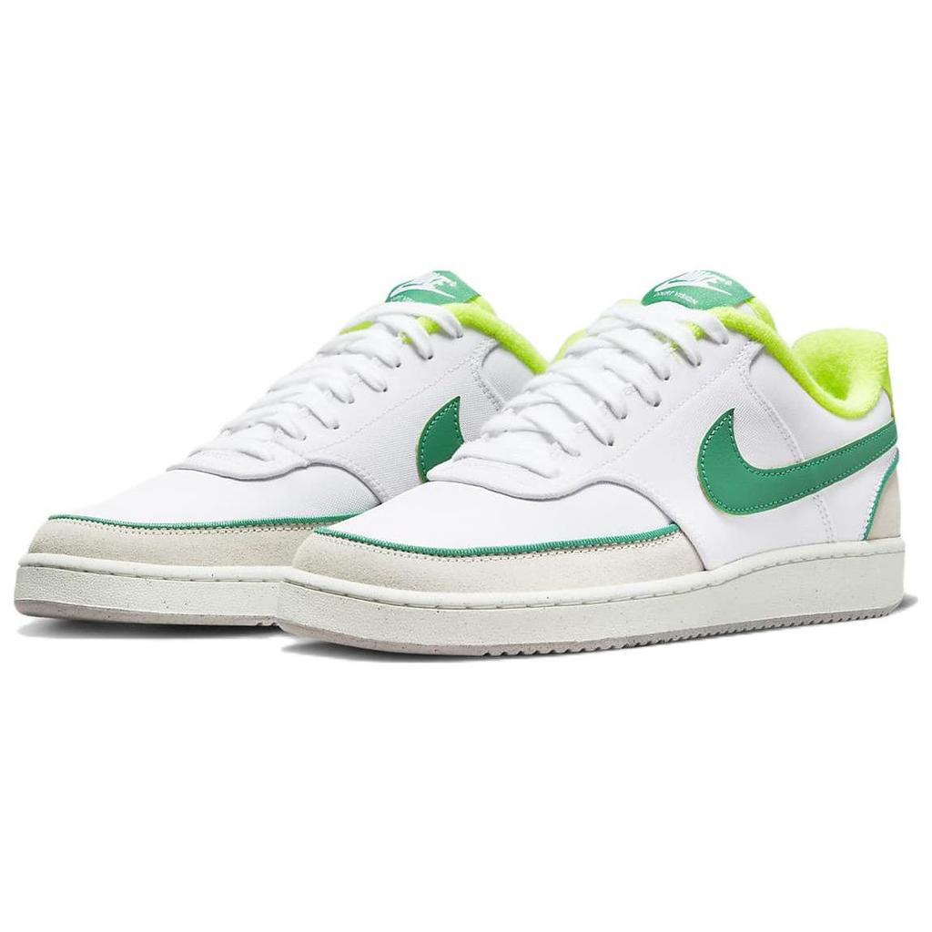 Nike Court Vision 1 Canvas Casual Non-Slip Durable Lightweight Low-Top Skate Shoes Women sneaker White Green DX2941-100