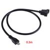 Extension cable plug to female panel installation screw Micro USB2.0 with