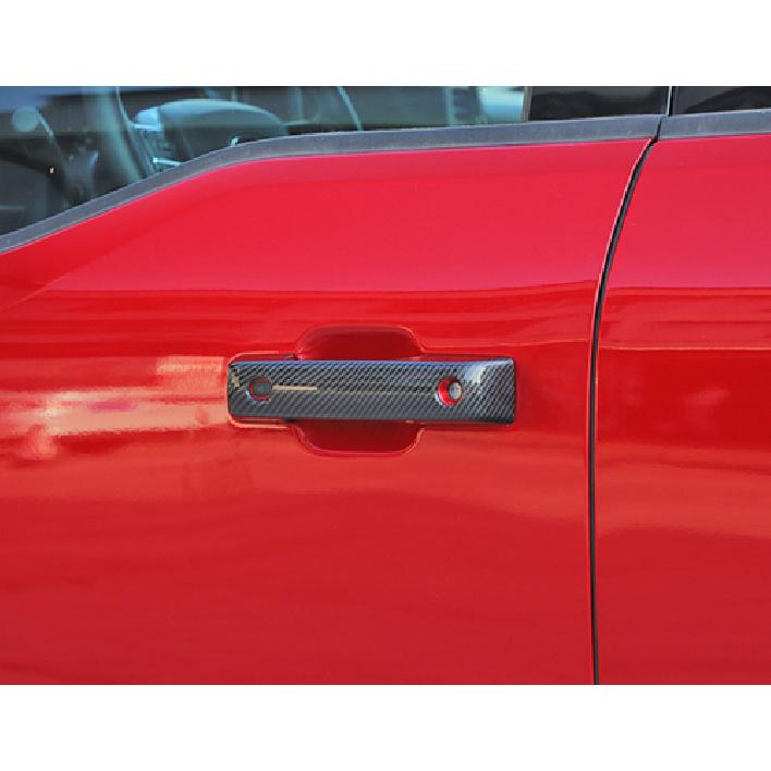 ABS Carbon Fiber Door Handle Lid Frame Cover Trim For - Ford F150 4pcs