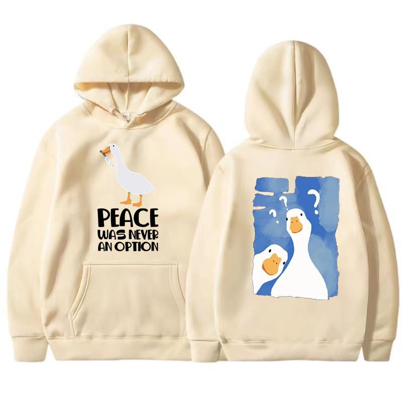 Fashion Male and female couples Cute duck print Hoodie Casual Hoodies Pullovers Sweatshirts Men's Color Hoodies