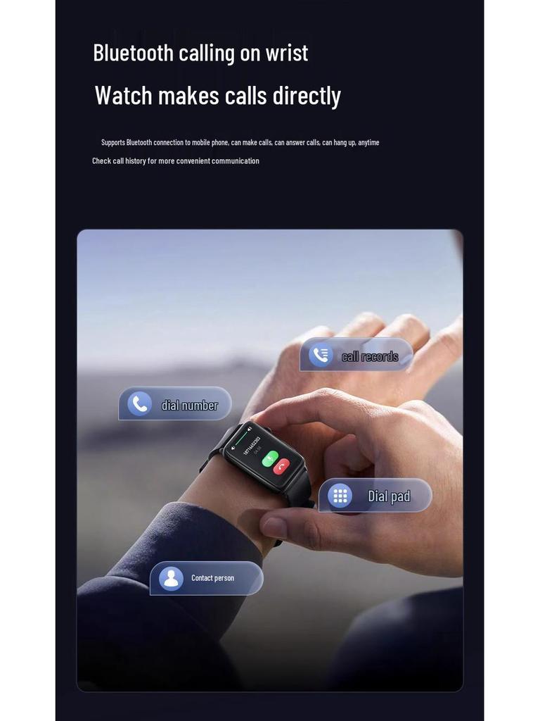 DIDO R50 Smart Bracelet: Health Monitoring with Blood Pressure, ECG, Heart Rate, Blood Oxygen, Sleep Tracking, Bluetooth Call, and SOS Trend Alerts.