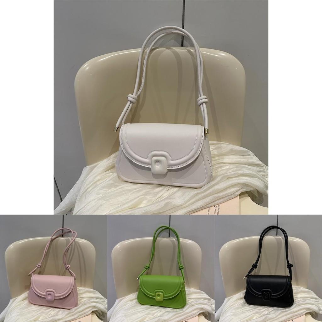 Trendy Pink Green Black White Pu Leather Womens Crossbody Bag With Magnetic Closure And Phone Pocket