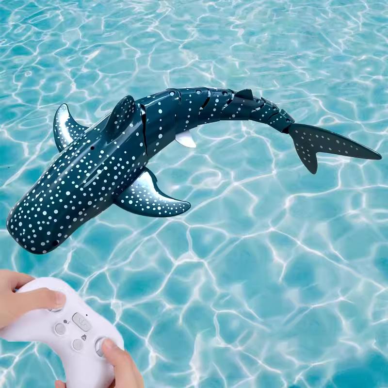 Rc Shark Spray Water Electric Whale Kids Toy Remote Control Dolphin Animal Bath Tub Pool Simulation Submarine Fish Swimming Game