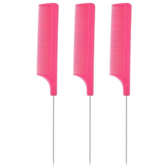 3 stk Rottehalekammer Lys farge Varmebestandig Lett antistatisk frisørrottehalekammer Salongrekvisita