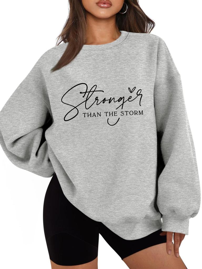 Stronger Than the Storm Women's Plush Hoodie - Thickened Warm Autumn/Winter Style