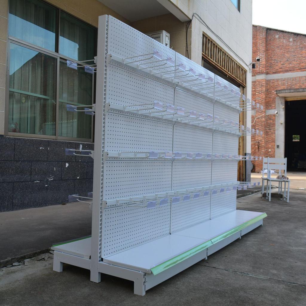 Double-Sided Multi-Layer Display Shelf for Snack Shops