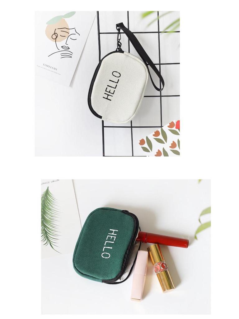 Korean Style Canvas Wrist Wallet: Simple, Portable Card Holder for Students