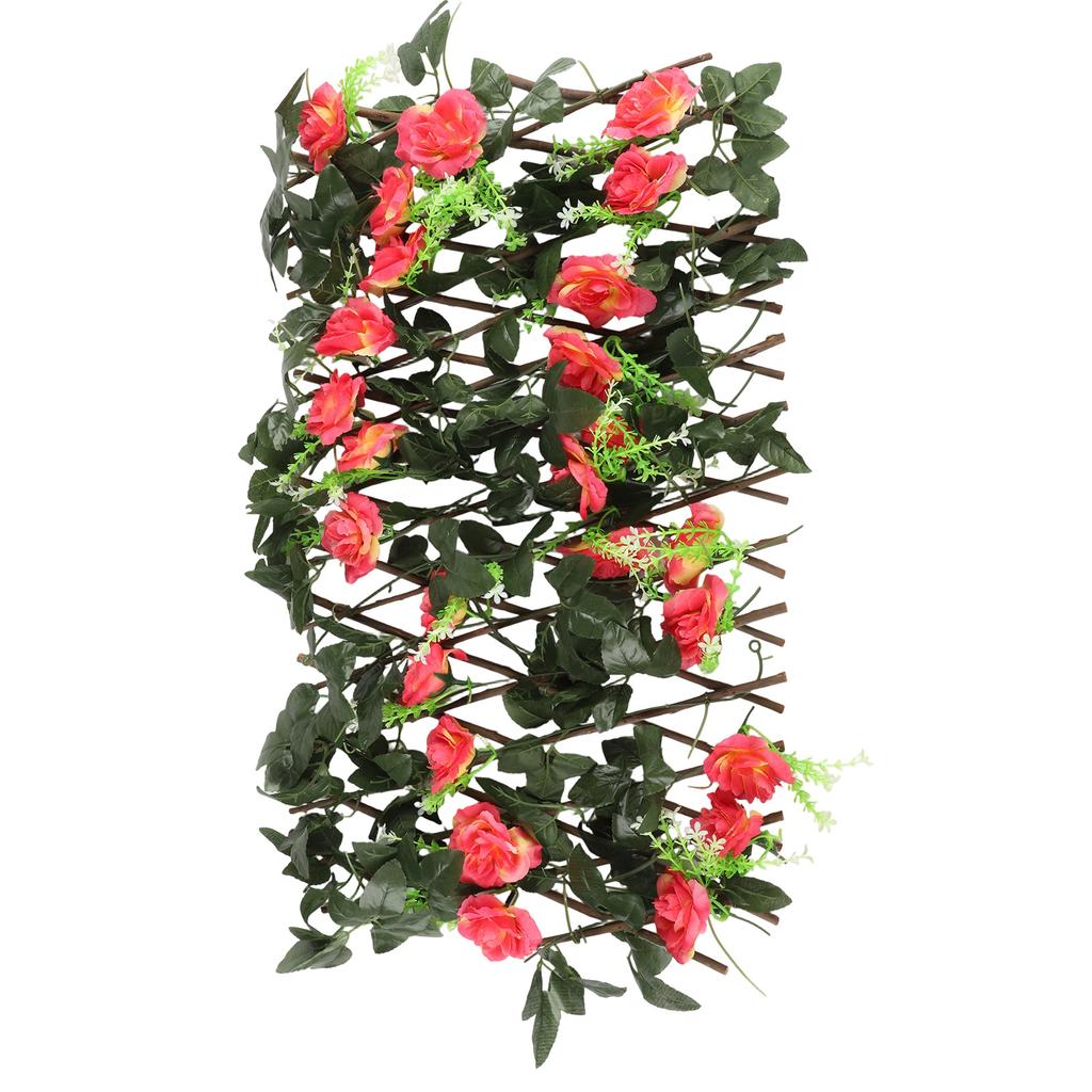 Decorative Privacy Barrier Artificial Plants Privacy Screen Wooden Trellis Multi-Purpose Use Versatile Installation Options