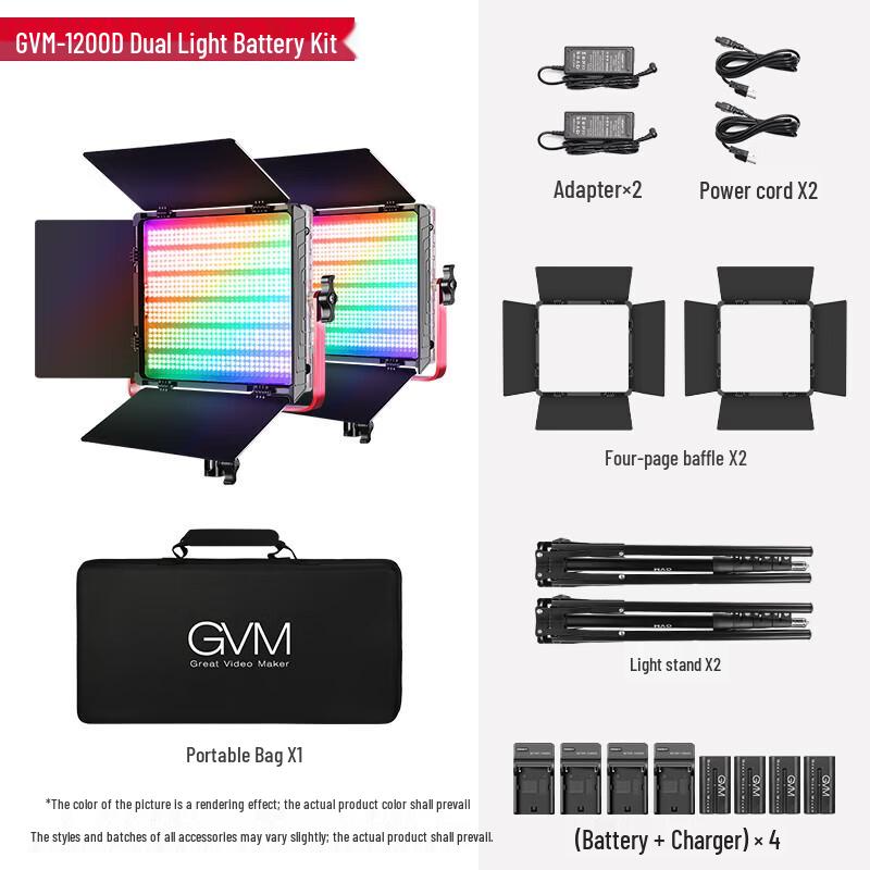 GVM 800D RGB LED Video Panel Light