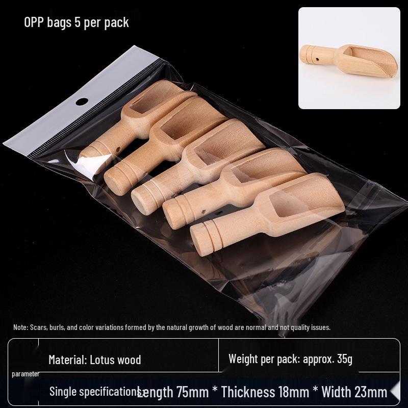 Solid Wood Tea and Bath Salt Spoon Set - Small Wooden Accessories