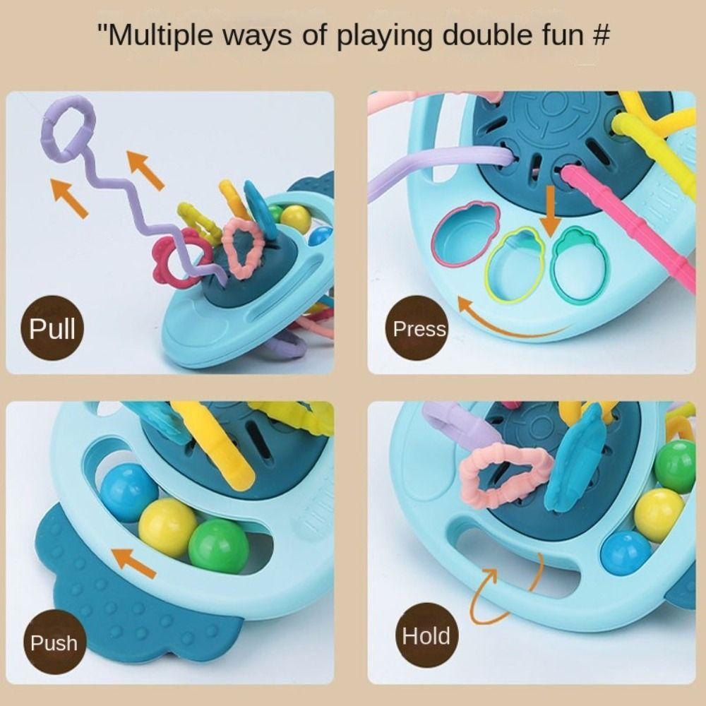 Carrot Baby Pull String Toy Develops Cognitive Crab Montessori Sensory Toys   Gifts